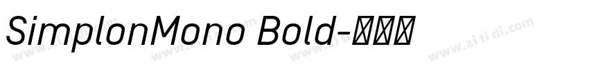SimplonMono Bold字体转换